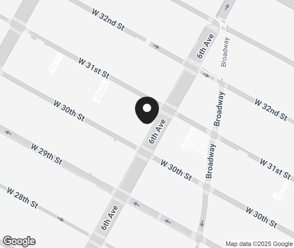 Google Map of 865 Avenue Of The Americas, New York NY 10001