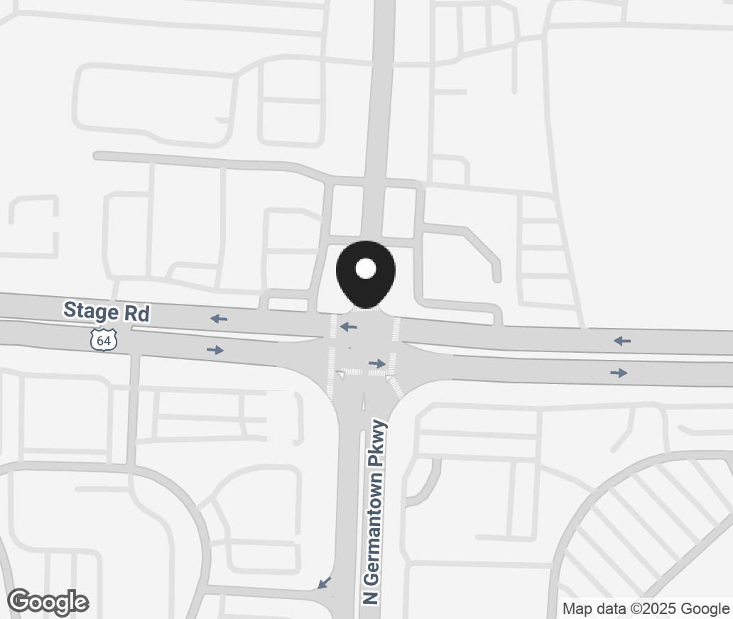 Google Map of 2700 N. Germantown Road, Memphis TN 38133