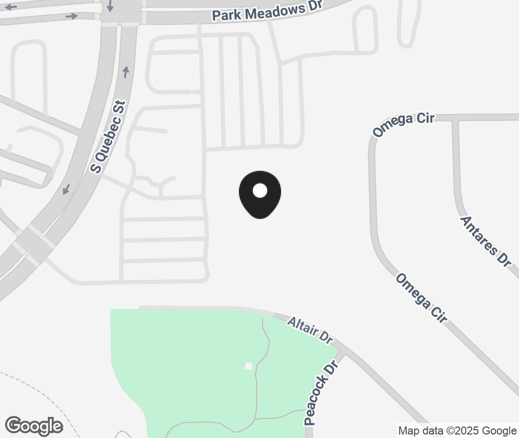 Google Map of 8660 S Quebec St, Lone Tree CO 80124