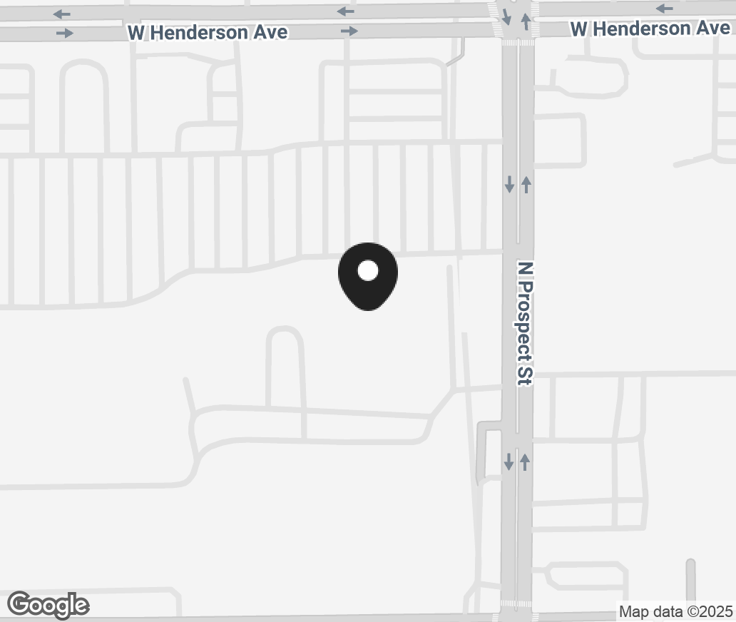 Google Map of 1275 W. Henderson Ave., Porterville CA 93257