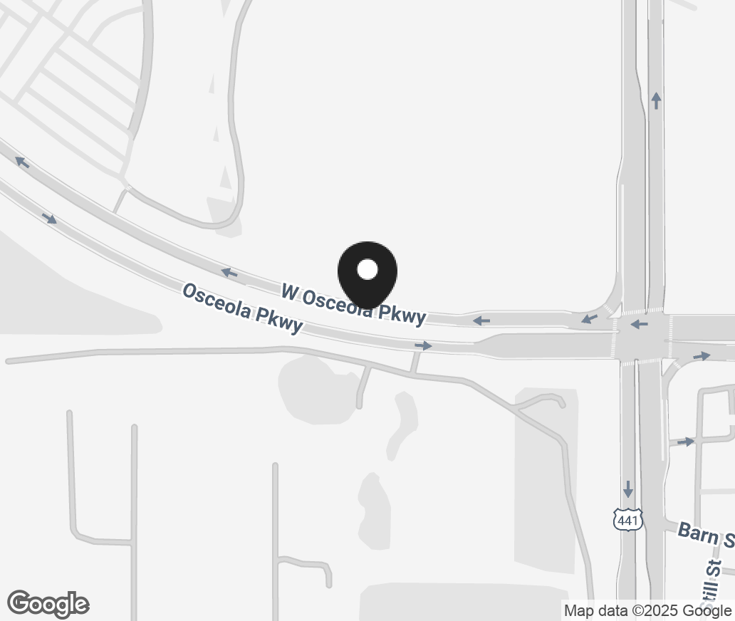 Google Map of 2609 W Osceola Parkway, Kissimmee FL 34741