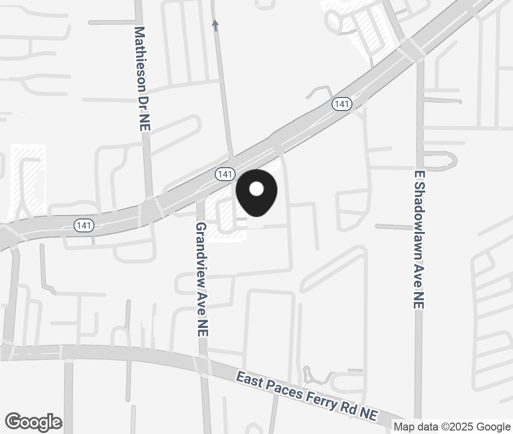 Google Map of 3167 Peachtree Road Ne Space C, Atlanta GA 30305