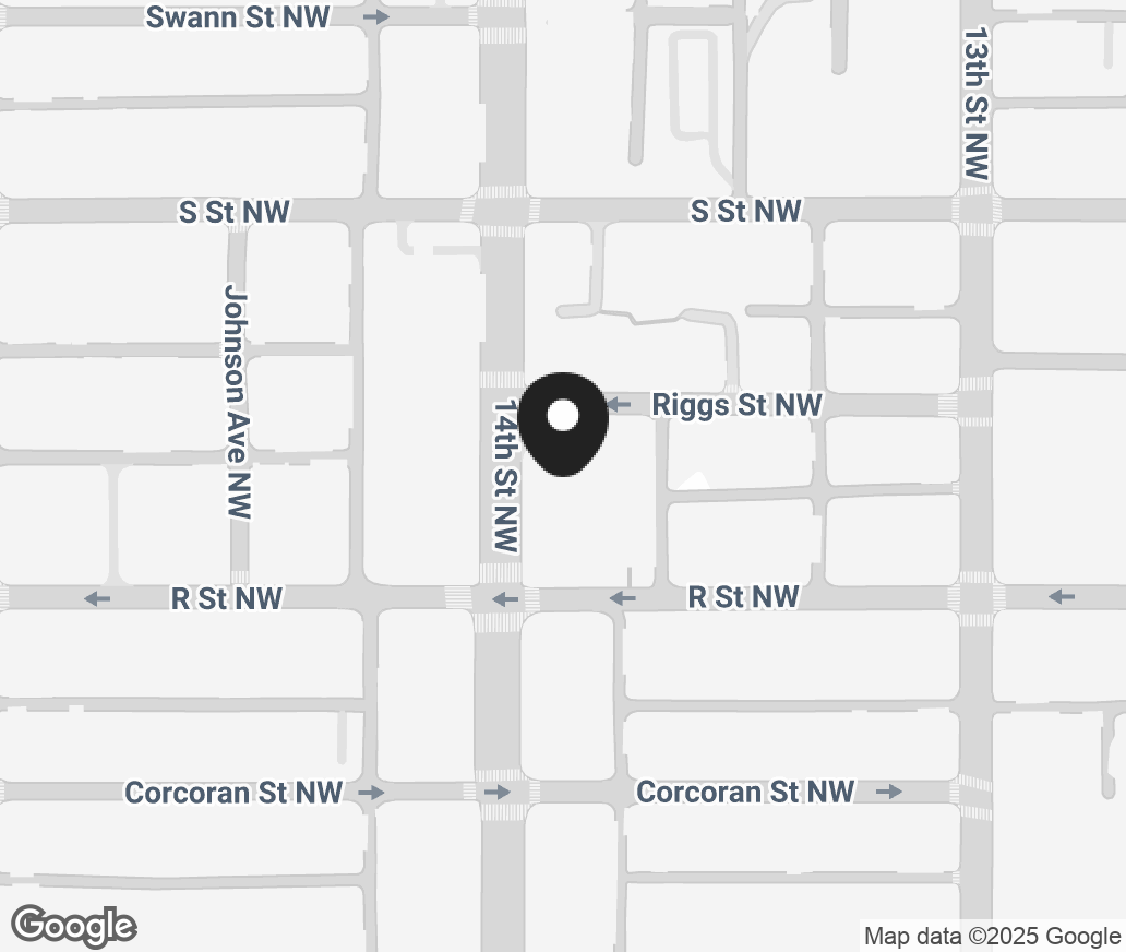 Google Map of 1711 14Th Street Nw, Washington DC 20009