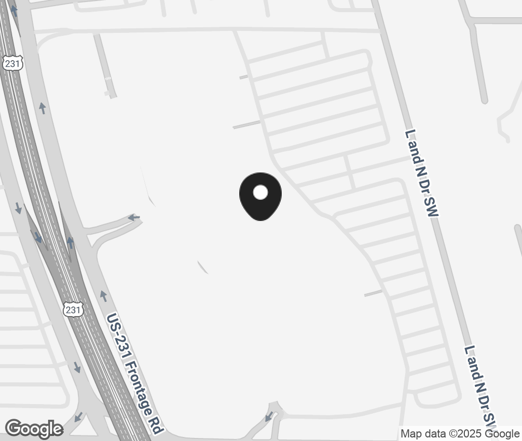 Google Map of 2801 Memorial Parkway, Huntsville AL 35801