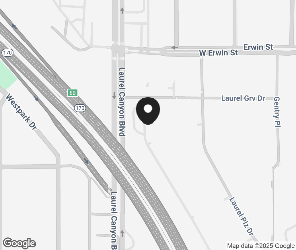 Google Map of 6130 Laurel Canyon Blvd., North Hollywood CA 91606