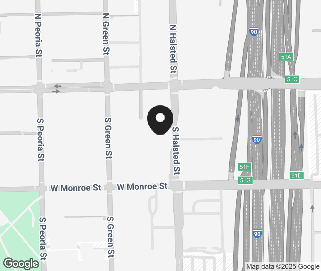 Google Map of 16 S Halsted St, Chicago IL 60661