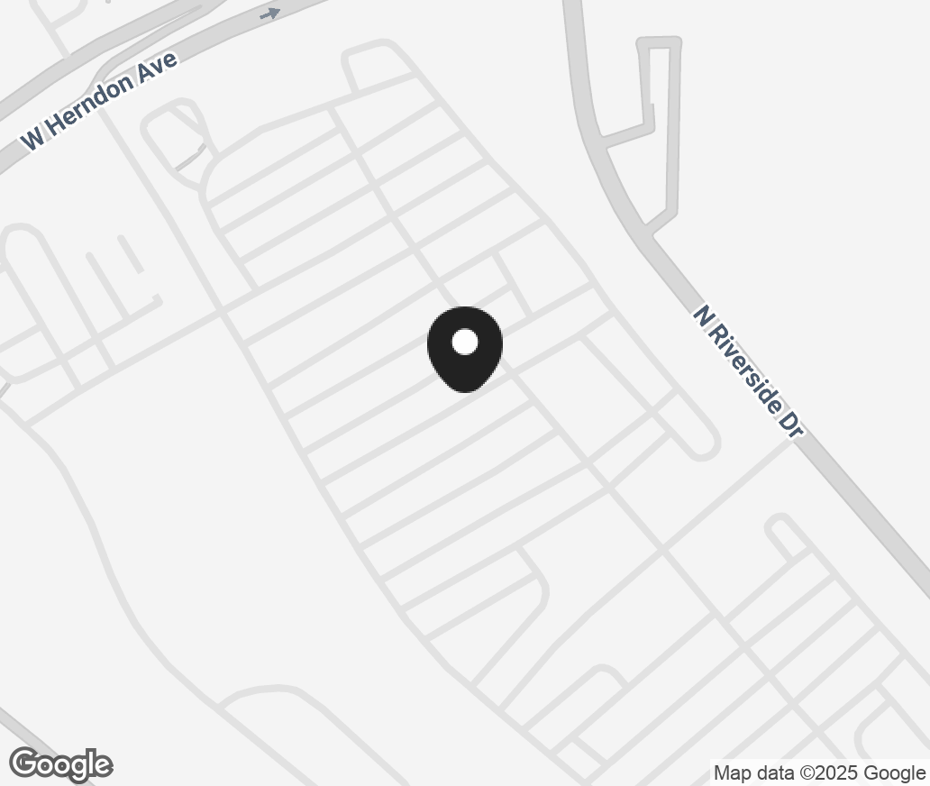 Google Map of 6587 North Riverside Drive, Fresno CA 93722