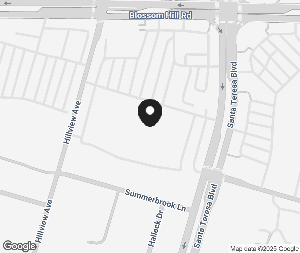 Google Map of 890 Blossom Hill Rd, San Jose CA 95123