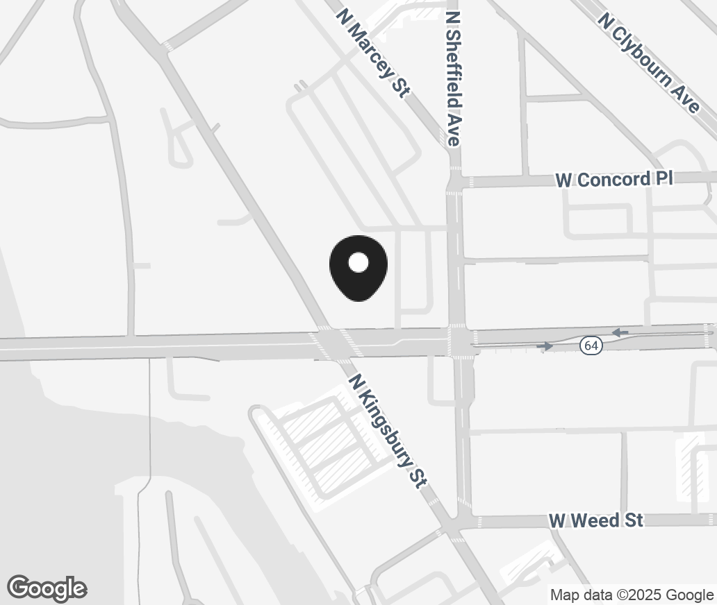 Google Map of 1000 W North Ave, Chicago IL 60642