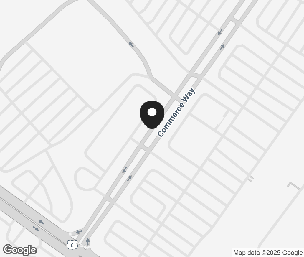 Google Map of One Commerce Way, Seekonk MA 02771