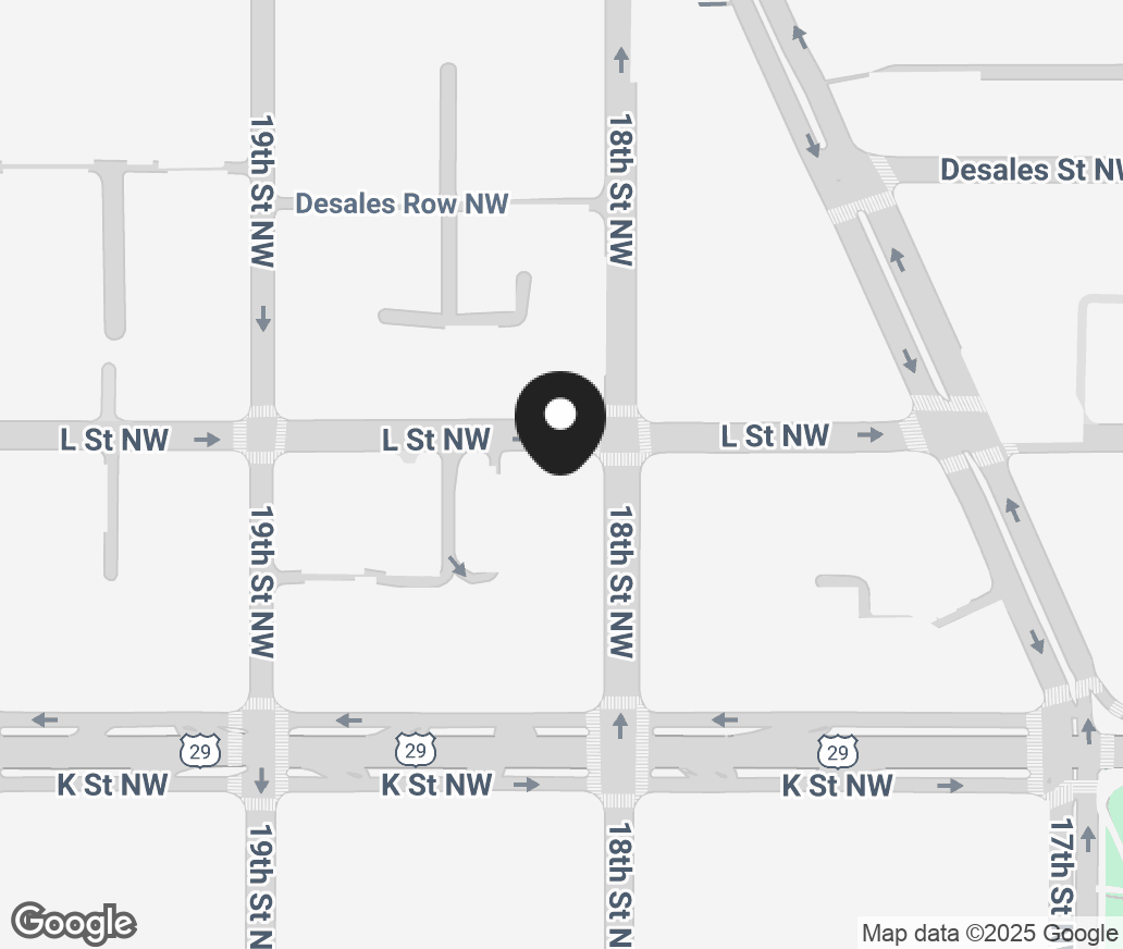 Google Map of 1800 L Street Northwest Suite 102, Washington DC 20036