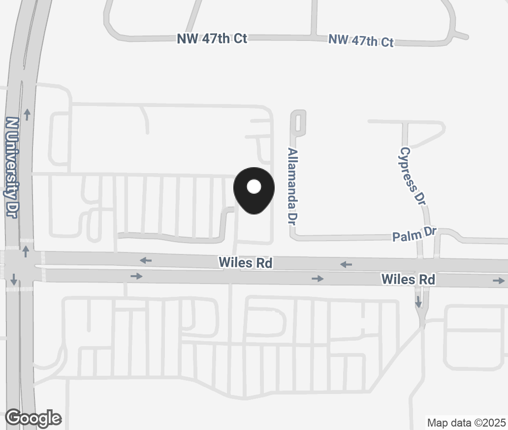 Google Map of 4601 N University Drive, Coral Springs FL 33067