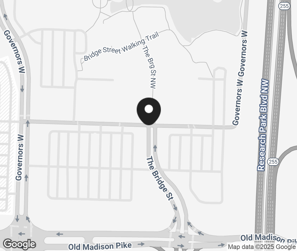 Google Map of 301 The Bridge Street Nw, Huntsville AL 35806