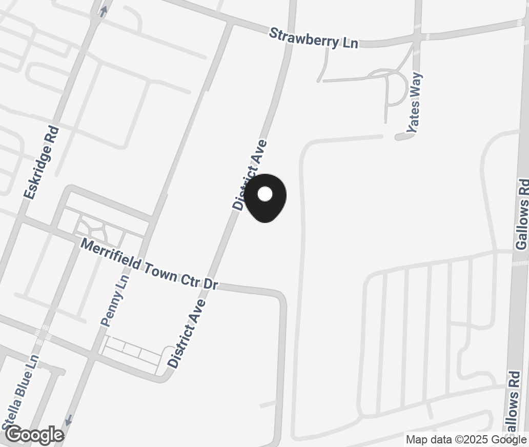 Google Map of 2921 District Ave Suite 140, Fairfax VA 22031