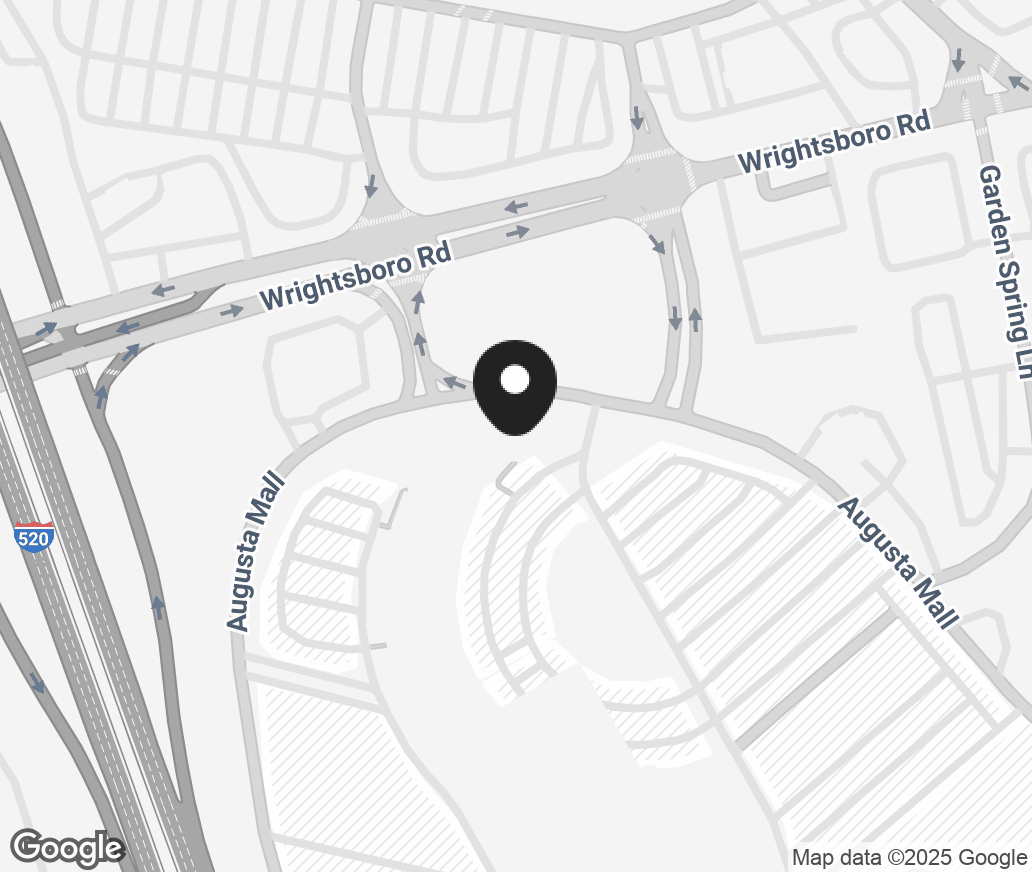 Google Map of 3450 Wrightsboro Rd, Augusta GA 30909