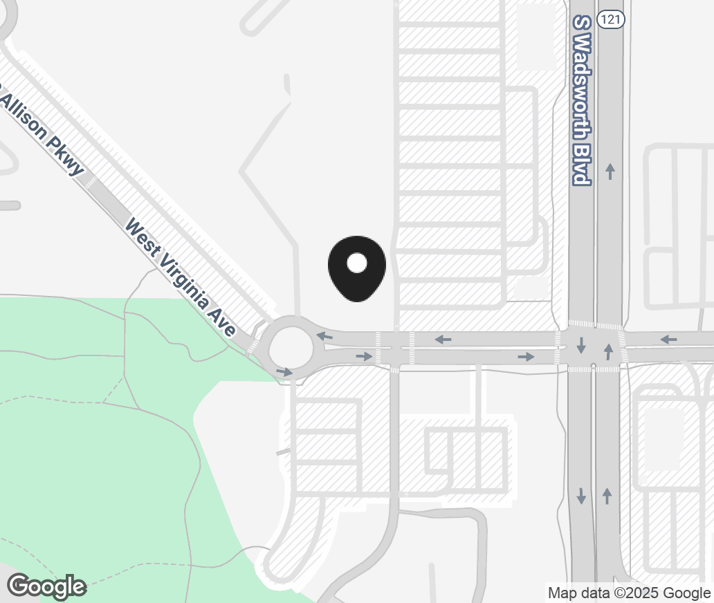 Google Map of 489 S Wadsworth Blvd, Lakewood CO 80226