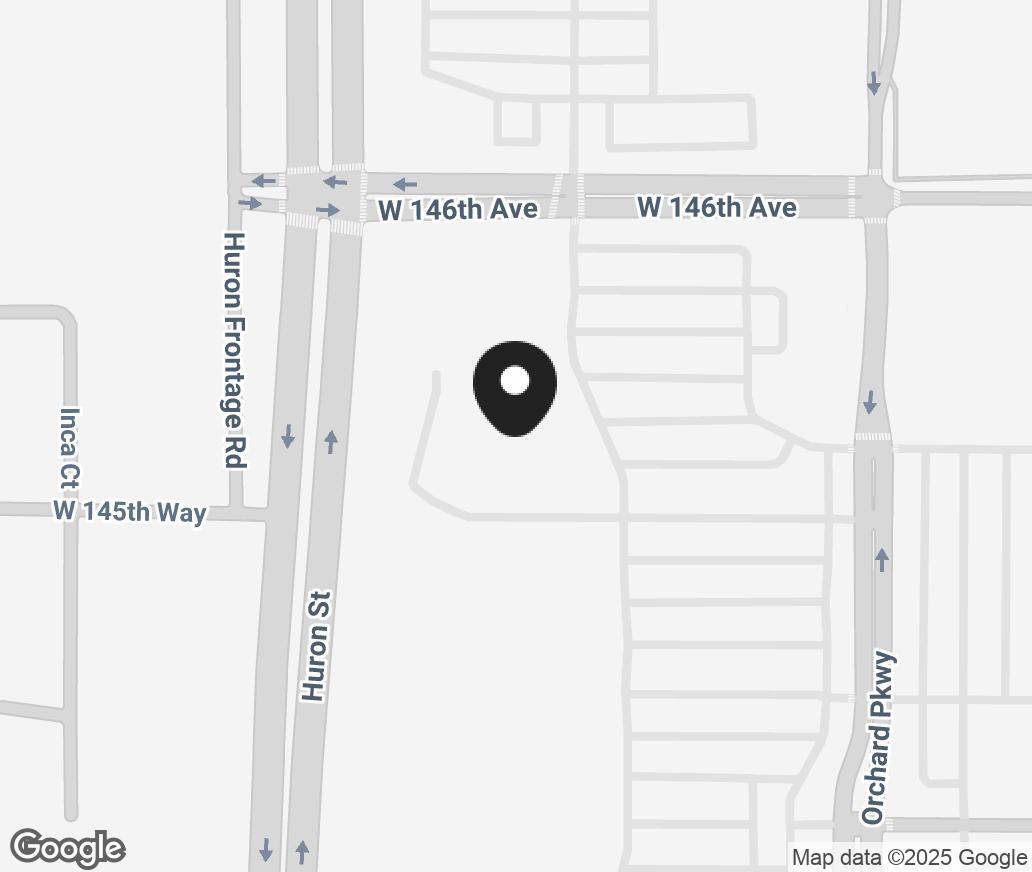 Google Map of 14521 Orchard Parkway, Westminster CO 80023