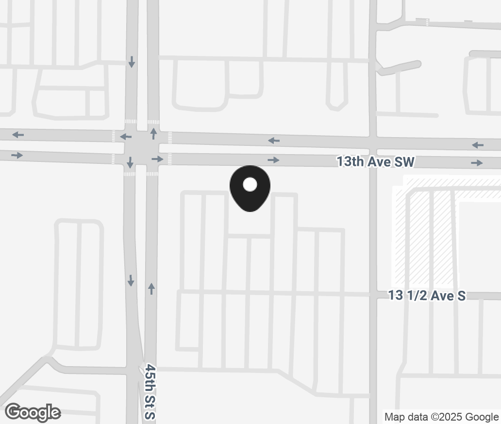 Google Map of 4420 13Th Avenue S, Fargo ND 58103