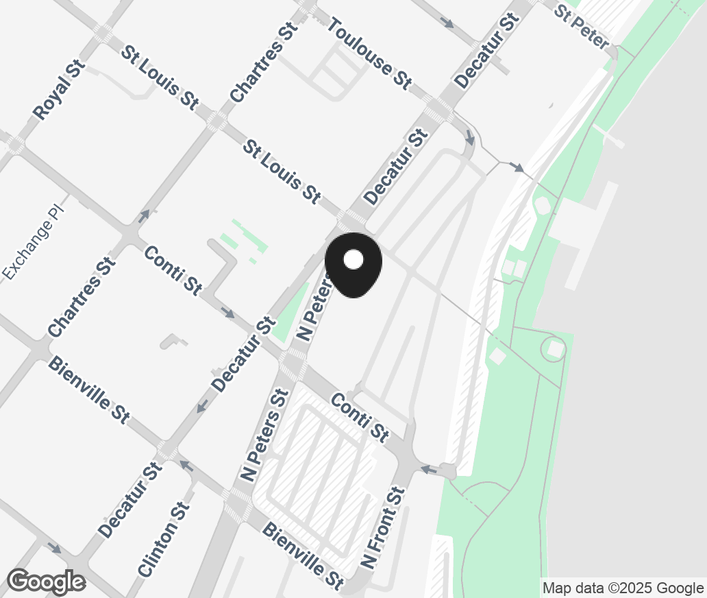 Google Map of 414 N. Peters Street, New Orleans LA 70130