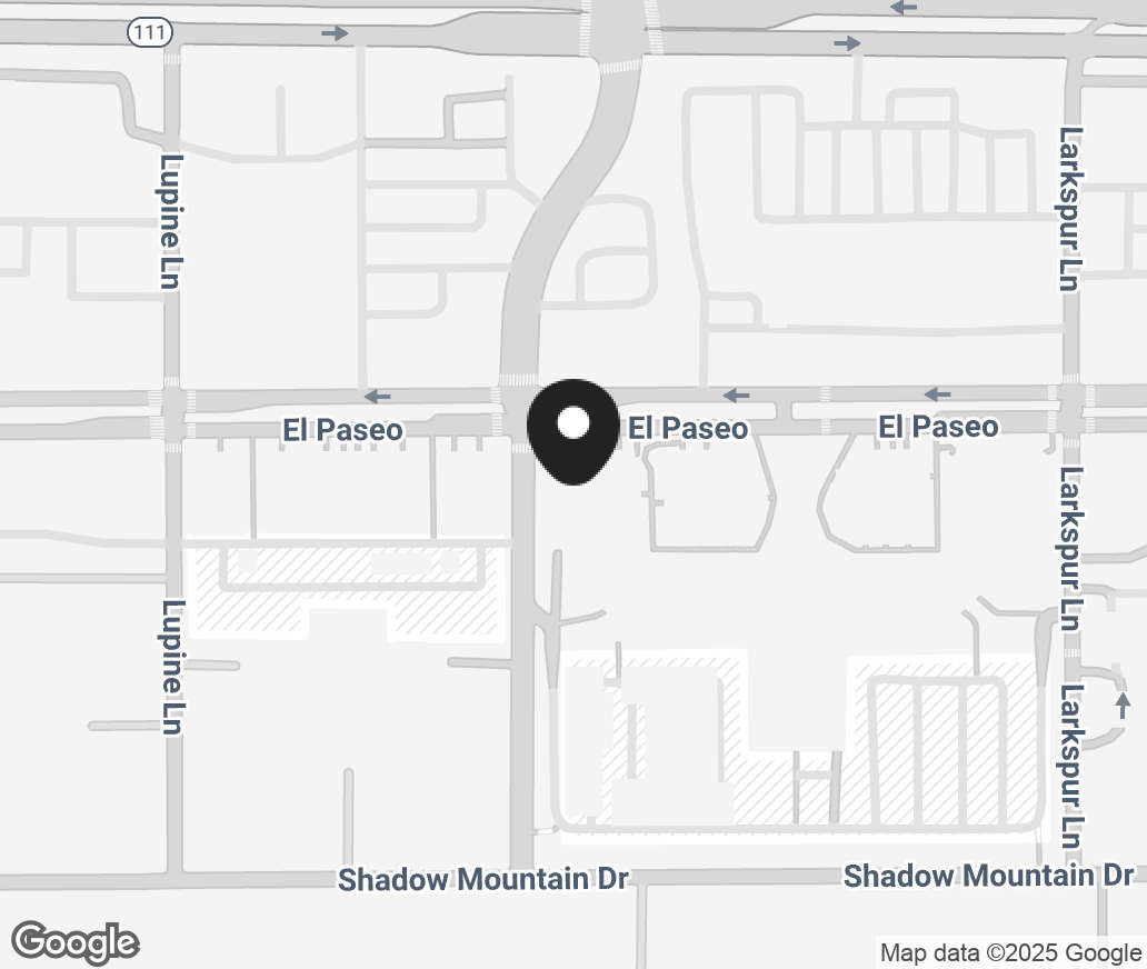 Google Map of 73505 El Paseo Suite 1620, Palm Desert CA 92260