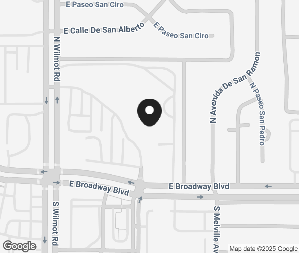 Google Map of 6317 E Broadway Boulevard, Tucson AZ 85710