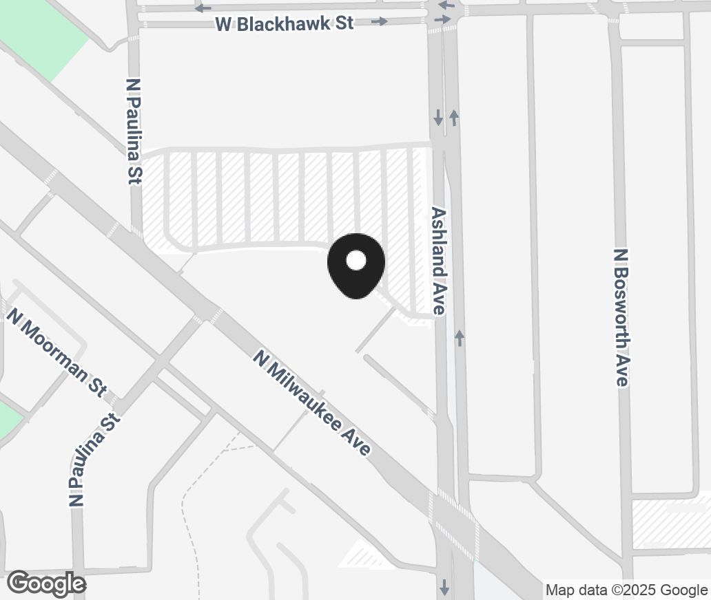 Google Map of 1300 N Ashland Ave, Chicago IL 60622