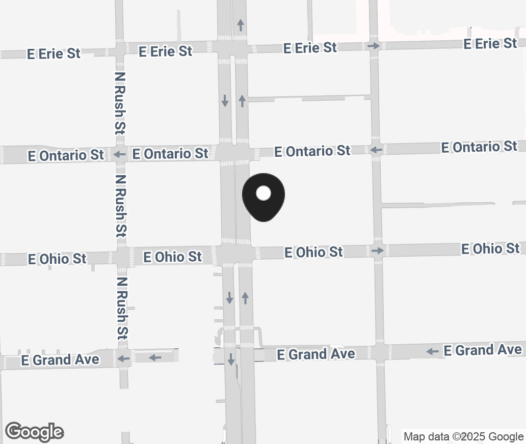 Google Map of 605 North Michigan Avenue, Chicago IL 60611