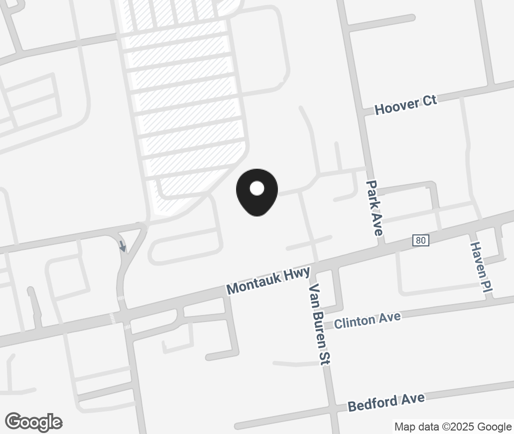 Google Map of 1017 Montauk Highway, Shirley NY 11967