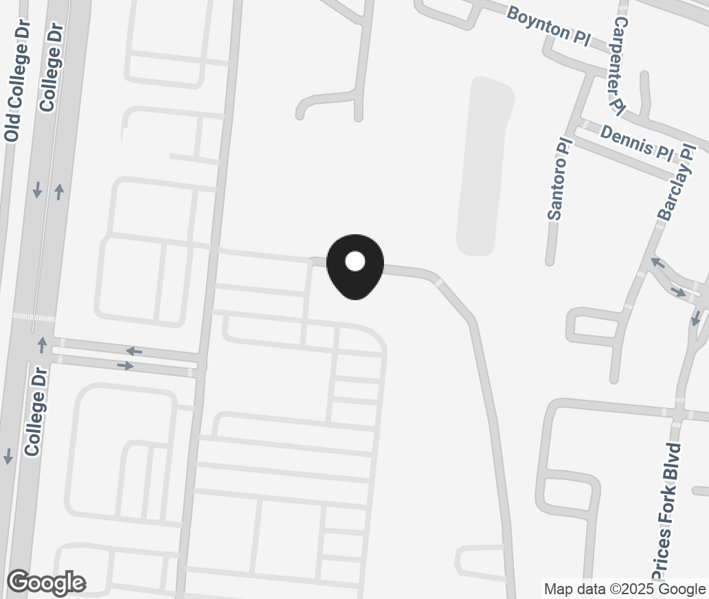 Google Map of 1011 University Boulevard, Suffolk VA 23435