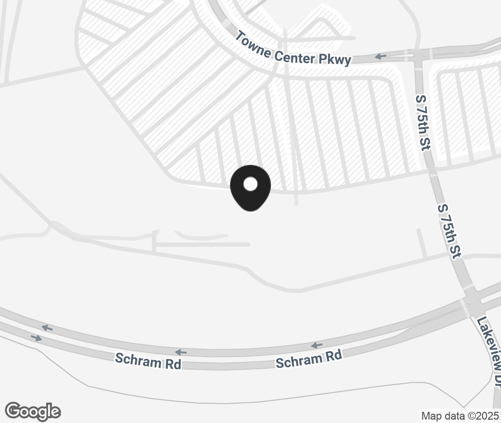 Google Map of 7701 Towne Center Parkway, Papillion NE 68046