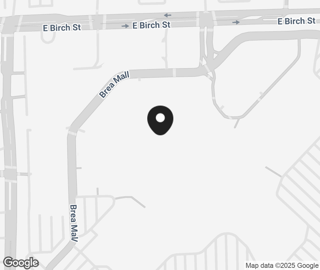 Google Map of 1065 Brea Mall Space 1023, Brea CA 92821