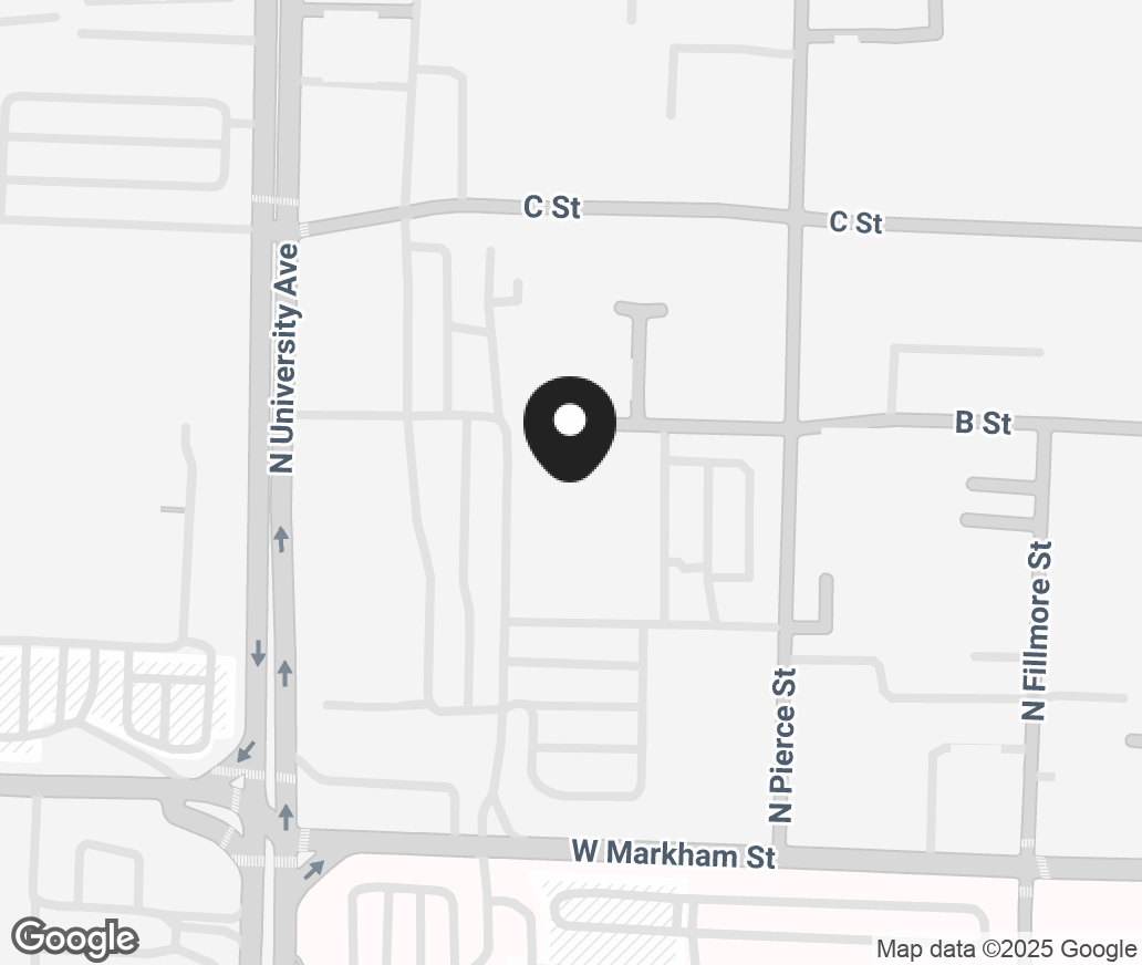 Google Map of 207 N University Ave, Little Rock AR 72205