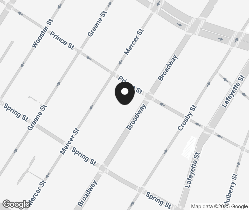Google Map of 557 Broadway, New York NY 10012