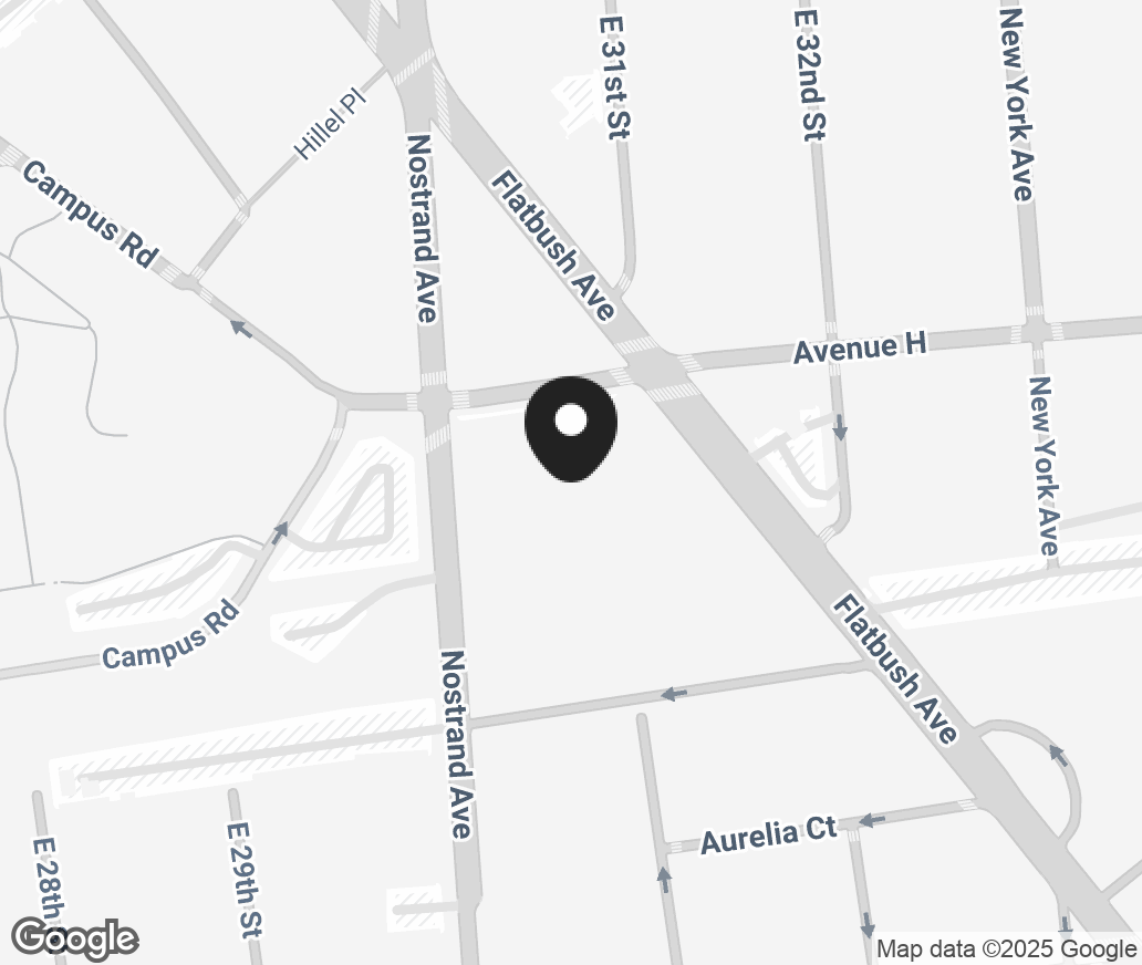 Google Map of 1598 Flatbush Ave, Brooklyn NY 11210-3036