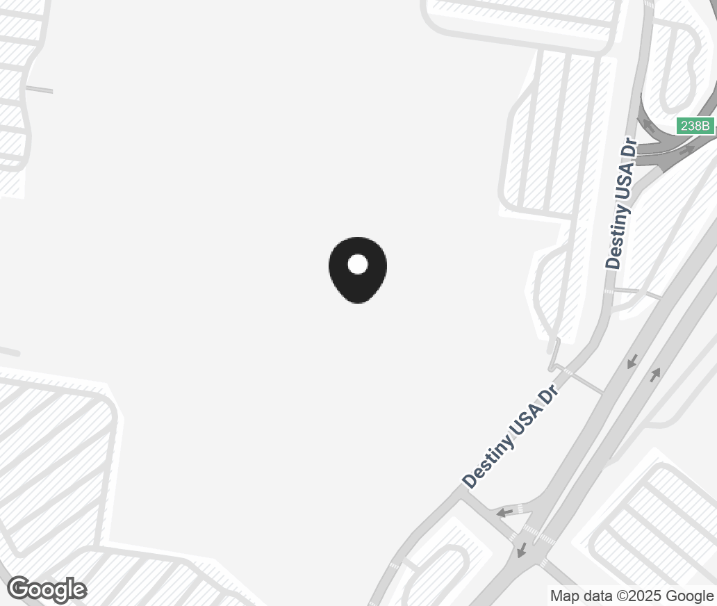 Google Map of 1 Destiny Usa Drive, Syracuse NY 13204