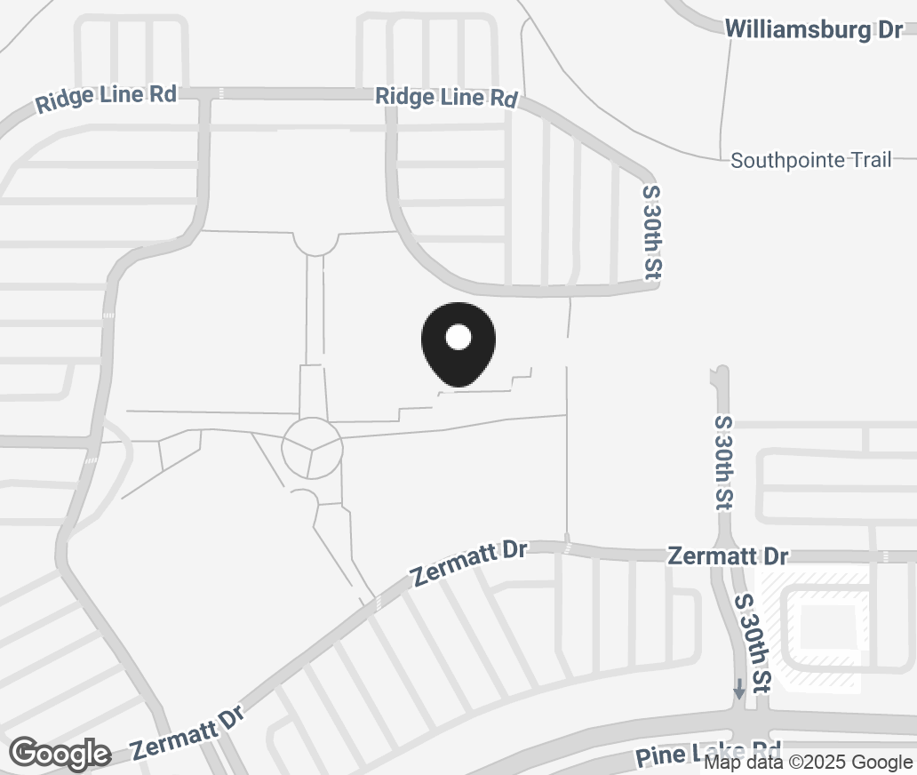 Google Map of 2940 Pine Lake Road Suite O, Lincoln NE 68516