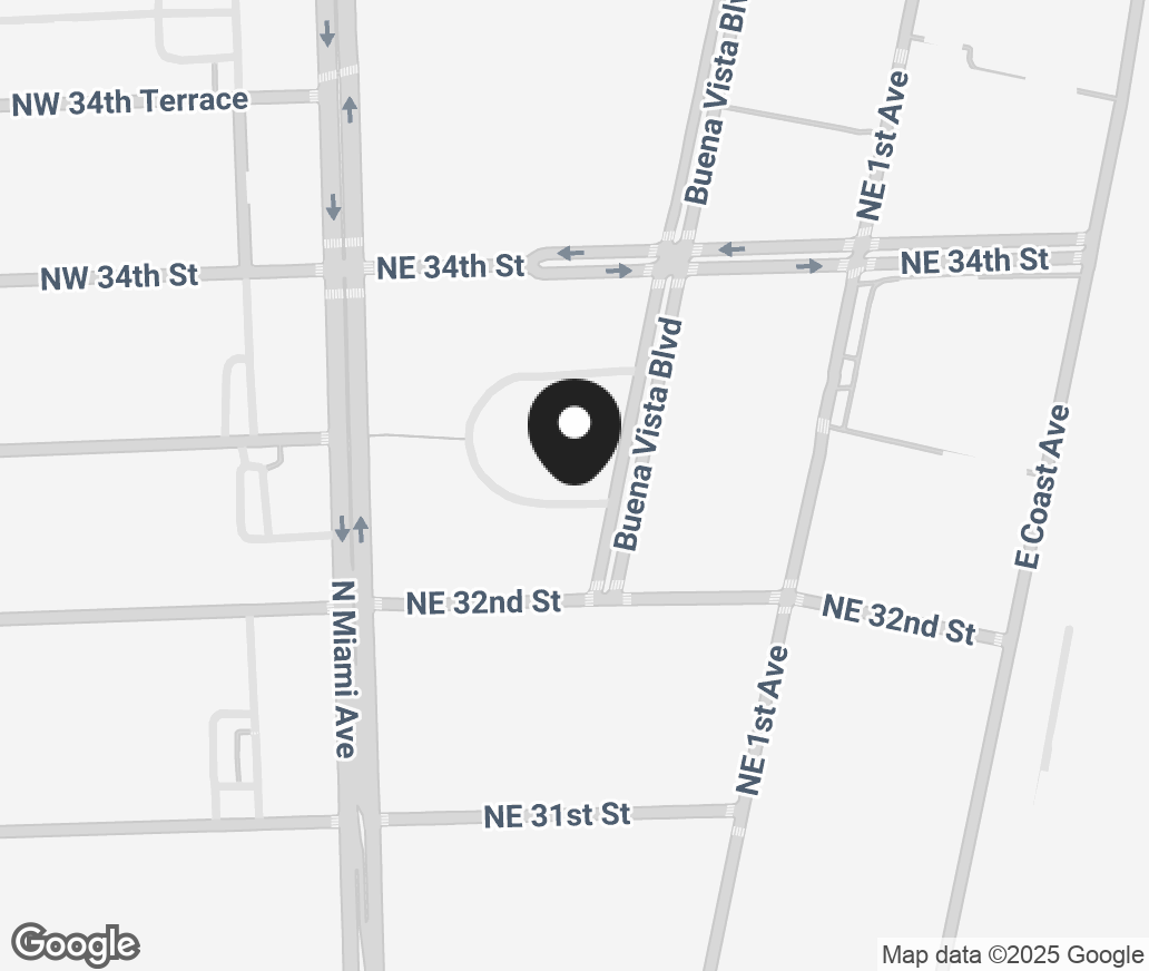 Google Map of 3401 N Miami Ave, Miami FL 33127-3500