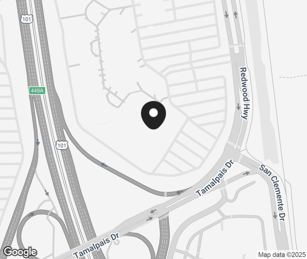 Google Map of 1400 Redwood Hwy, Corte Madera CA 94925