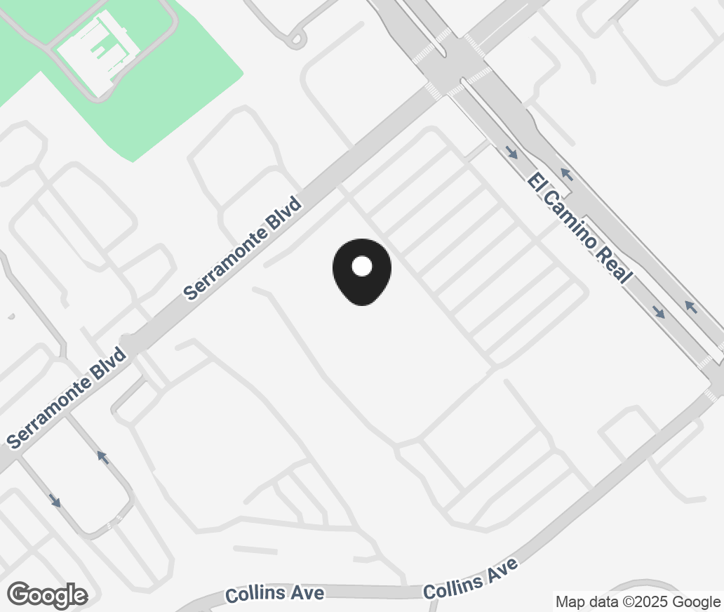 Google Map of 1200 El Camino Real, Colma CA 94014