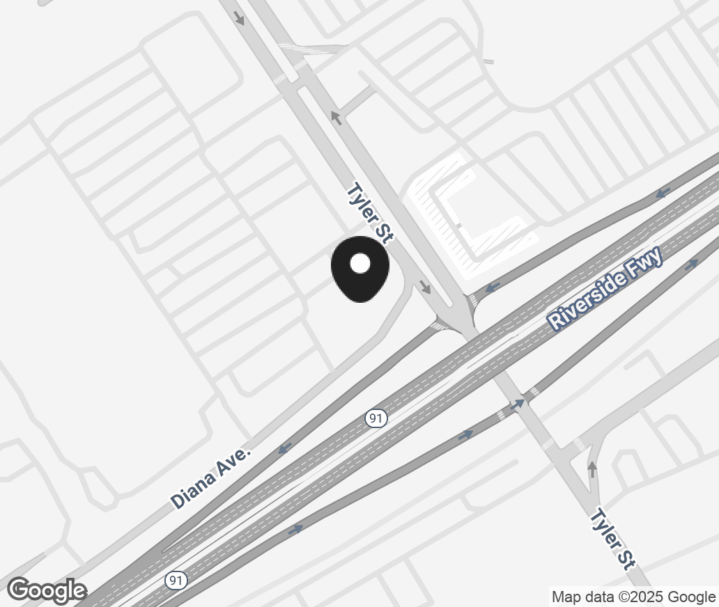 Google Map of 3502 Tyler Street, Riverside CA 92503