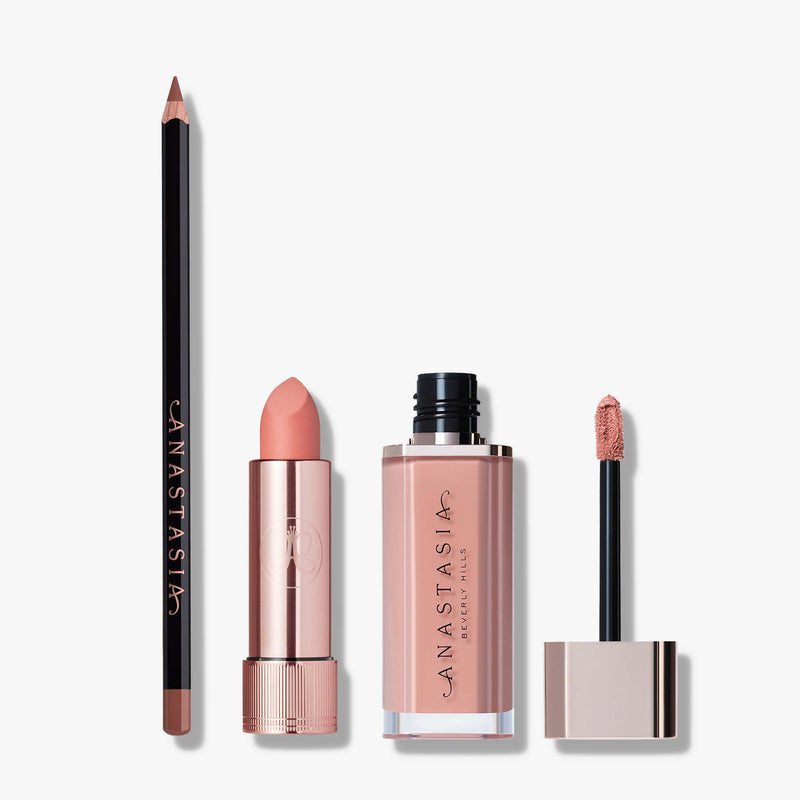 Deep Taupe/ Hush Pink / Pure Hollywood | Pucker Up Lip Trio Open