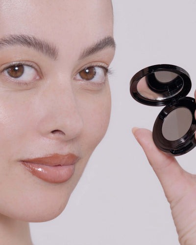 Applying Brow Powder Duo in Ash Brown