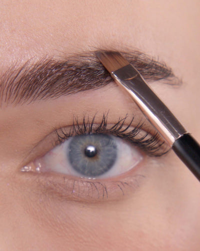 Applying Brow Powder Duo in Soft Brown