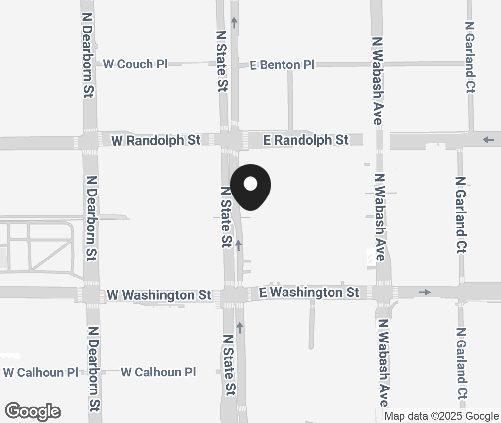 Google Map of 111 North State St, Chicago IL 60602