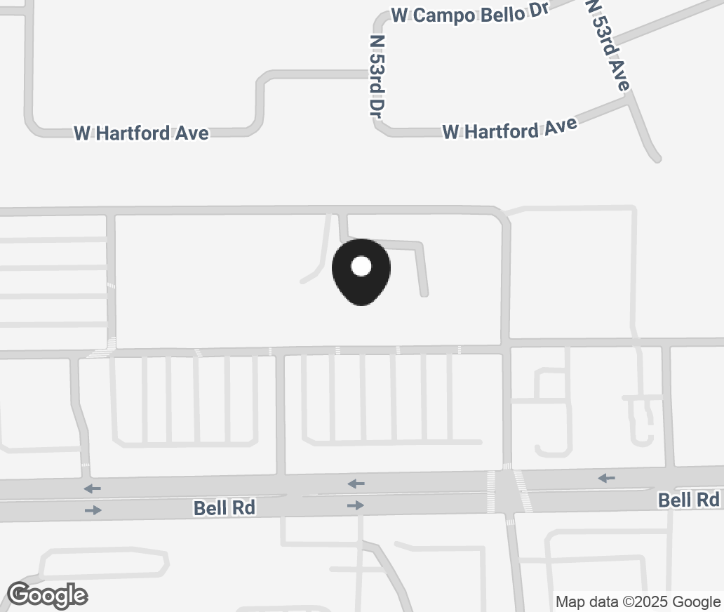 Google Map of 5408 W Bell Rd, Glendale AZ 85308