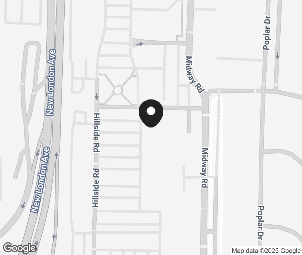 Google Map of 142 Hillside Road, Cranston RI 02920