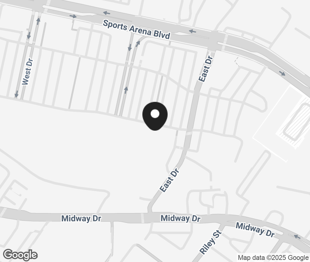 Google Map of 3245 Sports Arena Blvd, San Diego CA 92110-4529