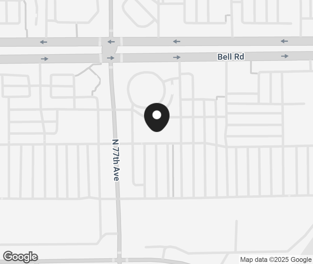 Google Map of 7665 W Bell Road, Peoria AZ 85382