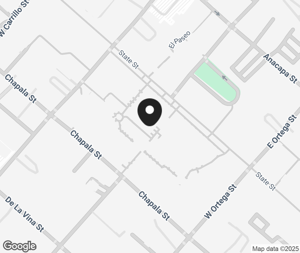 Google Map of 701 Paseo Nuevo, Santa Barbara CA 93101