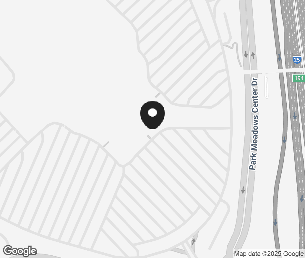 Google Map of 8465 Park Meadows Center Drive, Lone Tree CO 80124